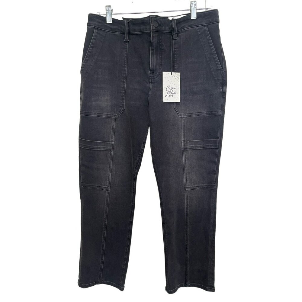 Cosmic Blue Size 31 Pant Utility Cargo Faded Black Straight Leg NWT